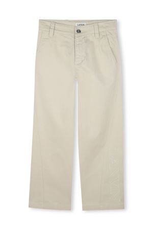 beige cotton trousers LANVIN KIDS | N30238184